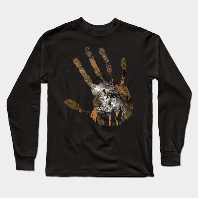 The Dead Walk V.2 Long Sleeve T-Shirt by Arinesart